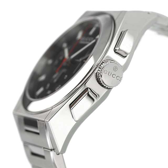 【クロス付】 グッチ 時計 メンズ GUCCI 腕時計 ブランド パンテオン クロノグラフ クオーツ YA115235 ブラック｜au PAY  マーケット