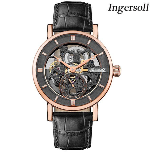 インガソール ザ ヘラルド 自動巻き 腕時計 ブランド メンズ オープンハート INGERSOLL I00403B アナログ ブラック スケルトン 黒 おしゃれ 防水 クリスマスプレゼント 男性 実用的の通販は