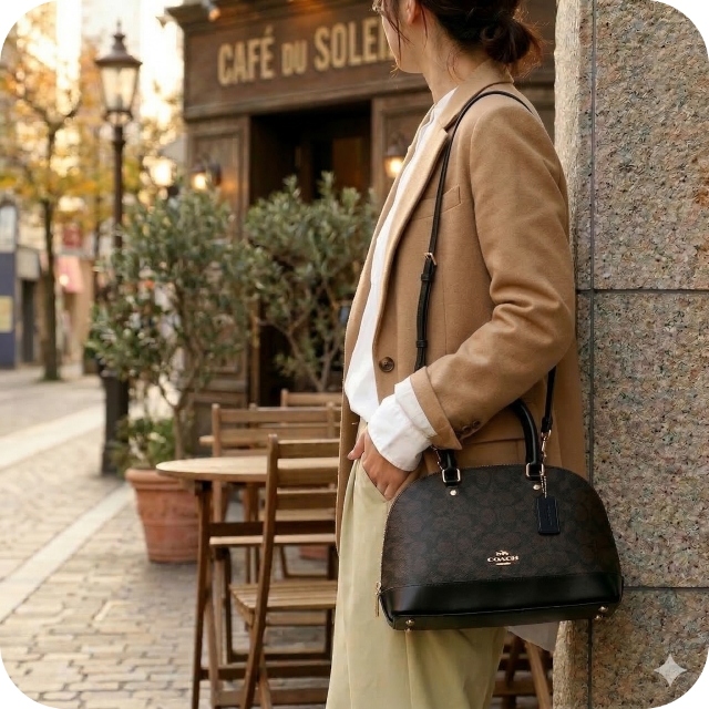 コーチ ハンドバッグ 2way ショルダーバッグ 斜めがけ レディース アウトレット ブランド COACH CCQ26 IMXAQ 27583 ダークブラウン/ブラック 軽量 小さめ 手提げ 高級 おしゃれ プレゼント 女性 実用的 かわいい_2