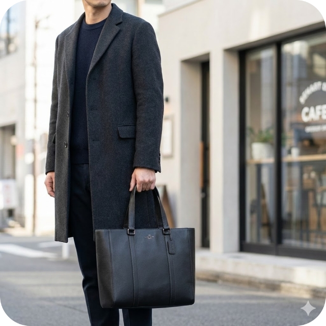 コーチ トートバッグ メンズ ブランド COACH レザー CR390 QB BK ブラック 軽量 手提げ ブランド 高級 おしゃれ プレゼント 男性 実用的 かっこいい_2
