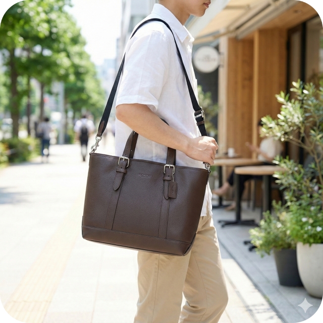 コーチ トートバッグ メンズ ブランド COACH CW213 SVMPL シルバー/メイプル 軽量 手提げ ブランド 高級 おしゃれ プレゼント 男性 実用的 かっこいい_1