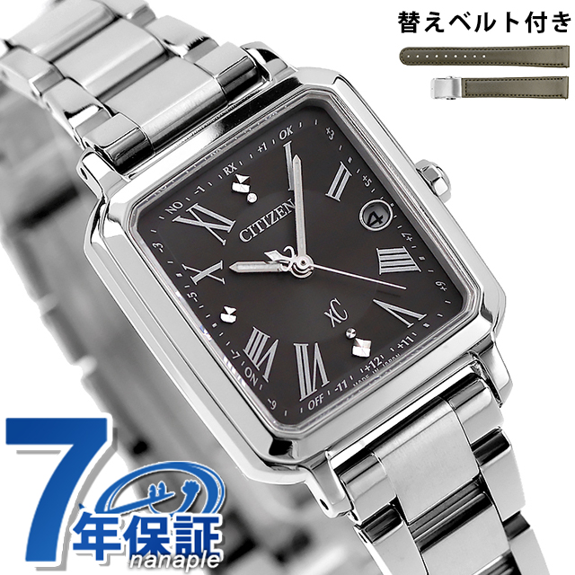 シチズン クロスシー hikari collection Square 2way Model Titania Happy Flight 光発電エコドライブ電波 腕時計 ブランド レディース チタン 替えベルト 電波ソーラー CITIZEN xC ES9500-69E アナログ ブラック 黒 日本製の通販は 54,384円