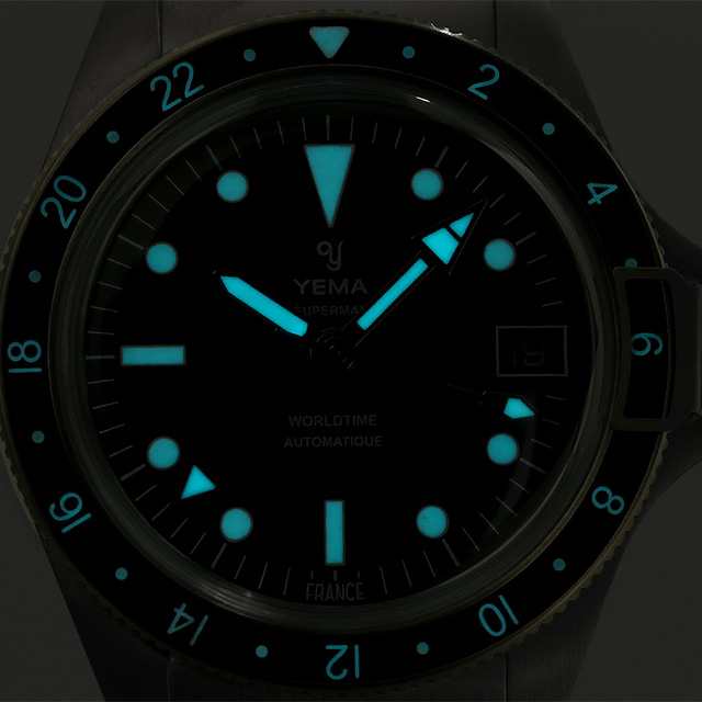 イエマ スーパーマン500 GMTペプシ 自動巻き 腕時計 メンズ YEMA YGMT22B39-AMS アナログ ブラック 黒  フランス製の通販はau PAY マーケット - 腕時計のななぷれ | au PAY マーケット－通販サイト