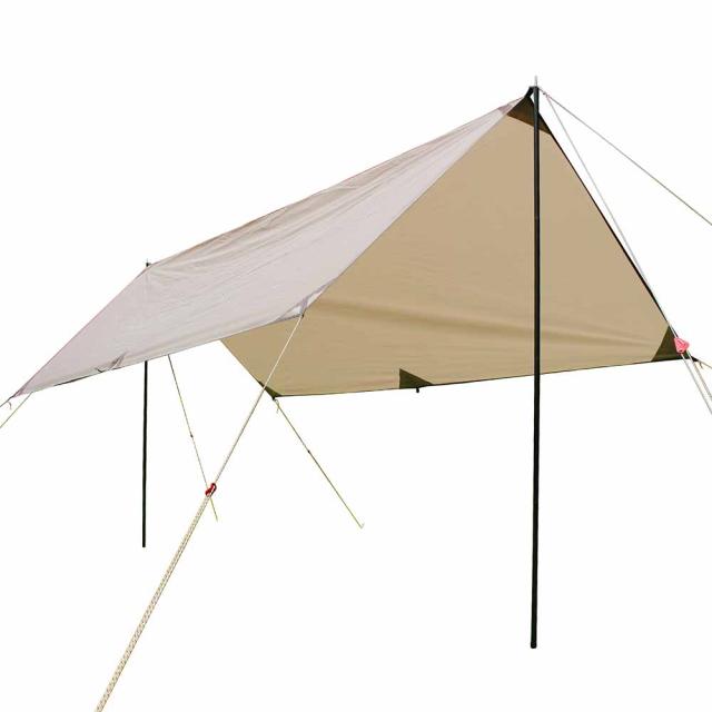 タープ テント 長方形 3m キャンプ アウトドア ポール付き ペグ ロープ