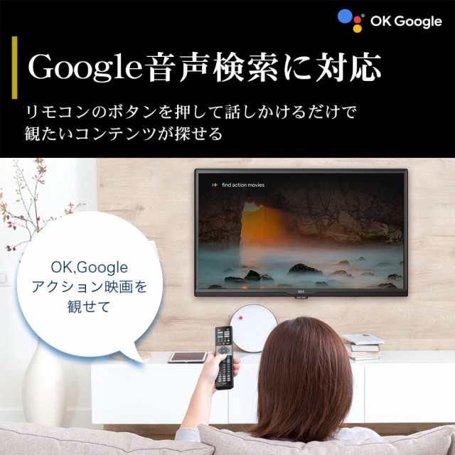 液晶 テレビ 24型 24V型 グーグルテレビ GoogleTV Googleテレビ ダブル