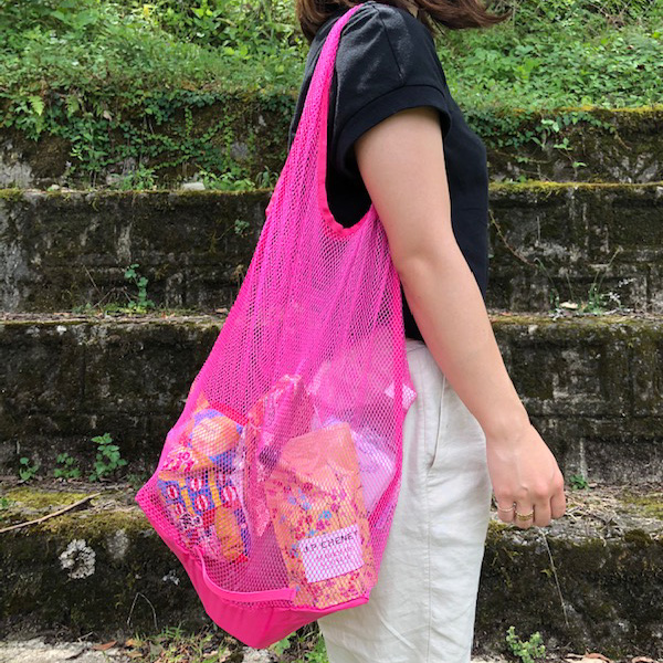 メッシュバッグ エコバッグ 折りたたみ マチあり レジ袋 おしゃれ かわいい ピンク イエロー ブラック コンパクト 丈夫 レディース インの通販はau Pay マーケット オリジ