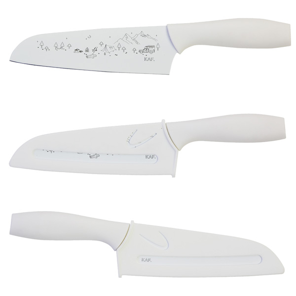 包丁 ケース付 おしゃれ 絵柄入り 万能包丁 三徳包丁ナイフ ホワイト ブラック カフ グレービングナイフの通販はau Pay マーケット オリジ