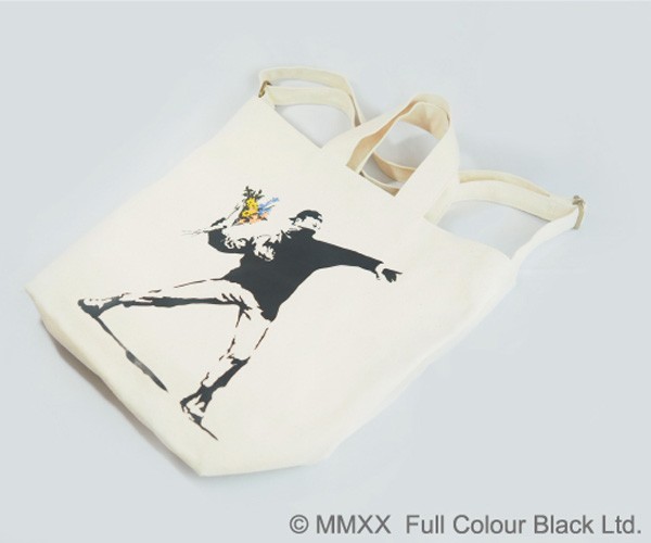 バンクシー トートバッグ おしゃれ 人気 グッズ バッグ メンズ レディース Full Color Black Banksy 2way Tote Bagの通販はau Pay マーケット オリジ