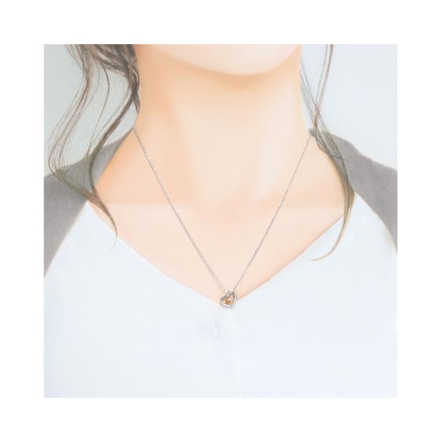 【リボン済＆紙袋】4°c ネックレス ヨンドシー 正規品 レディース 11月 誕生石 誕生日 ハートモチーフ ネックレス 4℃ 4ドシー 4度 4c ペンダント シトリン ダイヤモンド アクセサリー ジュエリー エターナルシルバー 祝い_5