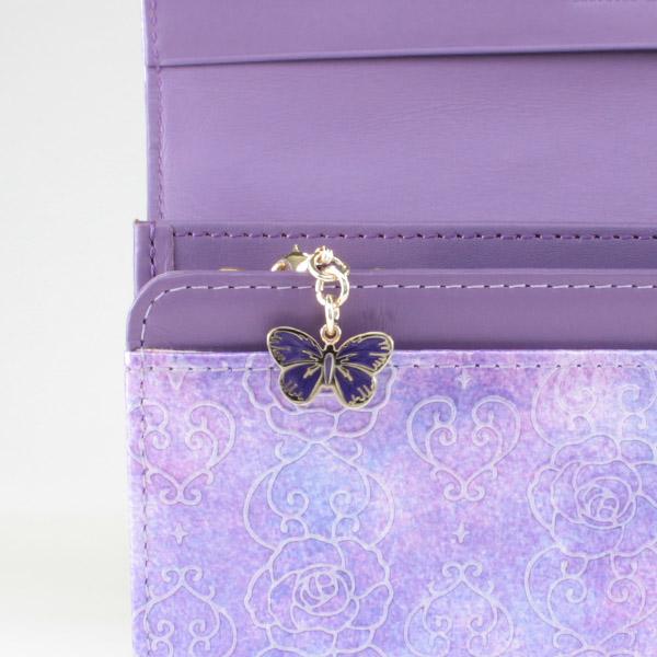 アナスイ ANNA SUI 財布 レディース 長財布 かぶせ長財布 フラップ ブランド 本皮 レザー エナメル 花柄 ピンク/ベージュ/エメラルドグリーン/ラベンダー/ワインレッド ローズハート 311630 喜ばれるギフト_3