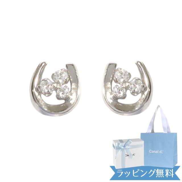 リボン済＆紙袋 4℃ ピアス カナル ヨンドシー 正規品 canal4℃ レディース 一石モチーフ 2月 誕生石 誕生日
