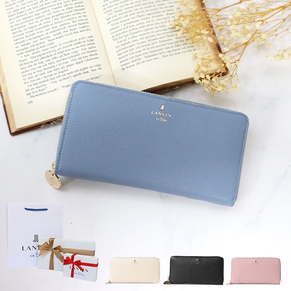 ランバンオンブルー 財布 レディース ファスナー長財布 LANVIN en Bleu メラニー 牛革 483220