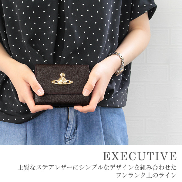 ヴィヴィアンウエストウッド 二つ折り レディース 折り財布 がま口 牛革 本革 レザー ブラック キャメル ピンク ワインレッド EXECUTIVE 3218C92 ブランド ヴィヴィアン 財布 プレゼント   の通販は