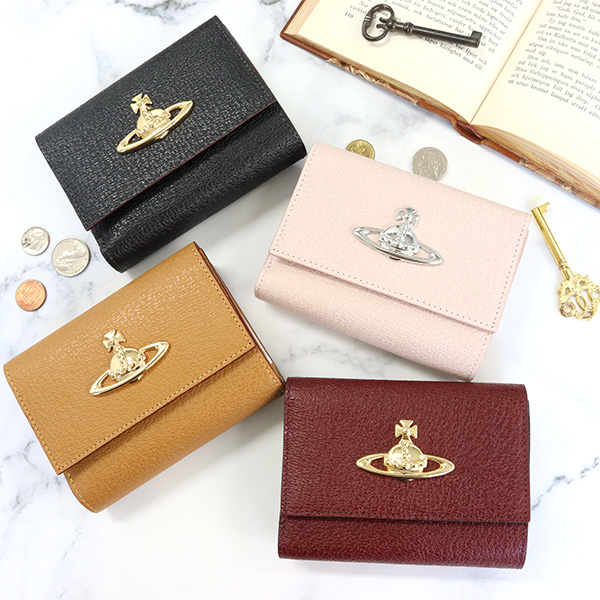 ヴィヴィアンウエストウッド 二つ折り レディース 折り財布 がま口 牛革 本革 レザー ブラック キャメル ピンク ワインレッド EXECUTIVE 3218C92 ブランド ヴィヴィアン 財布 プレゼント   の通販は折りたたみ財布