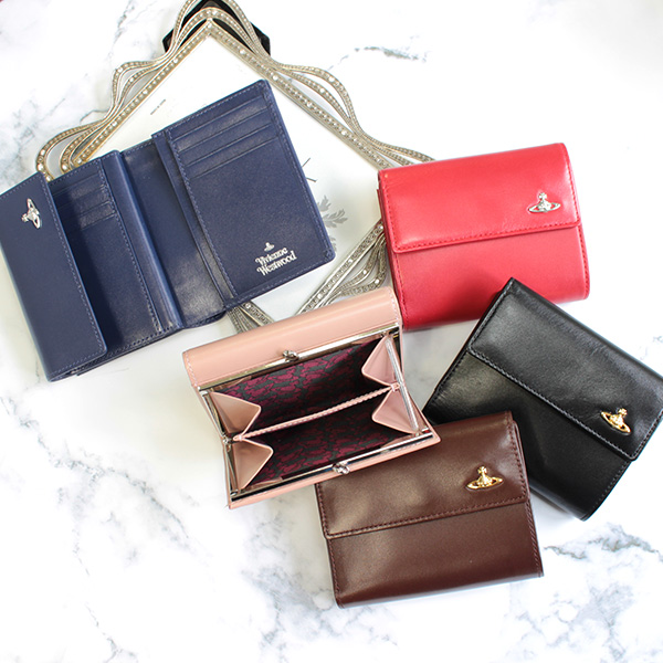 【新品】ヴィヴィアンウエストウッド 二つ折り財布 スマート オーブ ORB 茶 新品】ヴィヴィアンウエストウッド 二つ折り財布 スマート