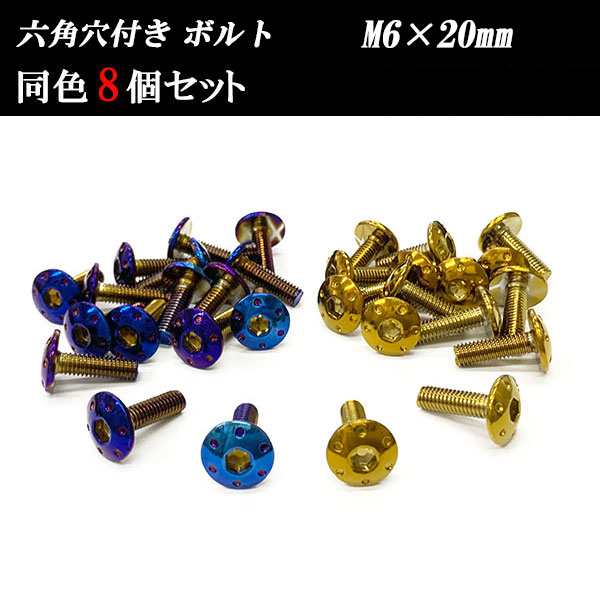 六角穴付き ボルト M6×20mm P1.0 ステンレス 8個set 車 バイク 汎用 外装 カー用品 ポイント消化 送料無料の通販はau PAY  マーケット - 楽ゴーゴー | au PAY マーケット－通販サイト