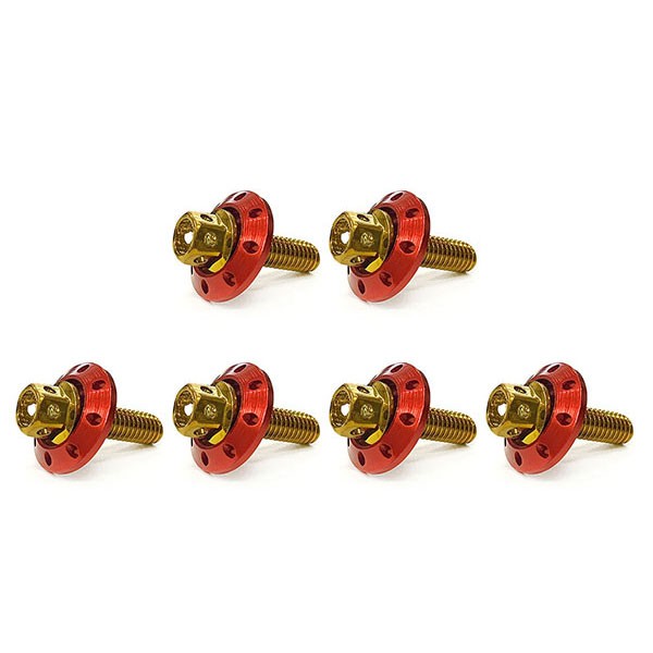 フランジ付六角ボルト M6×20mm P1.0 カラーワッシャー フジツボ 20×4mm 6個set 車 汎用 外装 カー用品 ポイント消化  送料無料の通販はau PAY マーケット - 楽ゴーゴー | au PAY マーケット－通販サイト