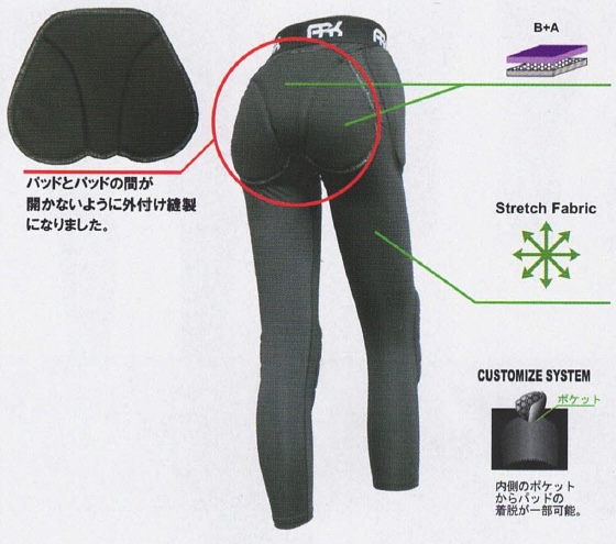 ARK SKI SNOWBOARD  [ AR12507 LS HIP PROTECTOR LONG @17000]  スキー スノーボード プロテクター_4