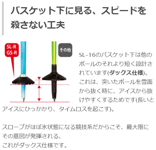 SINANO SKI POLES [ SL-16 ボーグなしモデル @8400] シナノ スキーポール ストック 【正規代理店商品】_4