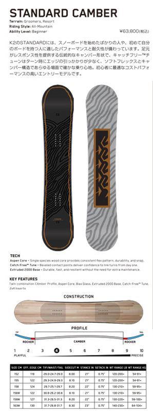 K2 SNOWBOARDING [ STANDARD CAMBER @58000] ケイツー スノーボード 【正規代理店商品】【送料無料】【 スノボ 用品】_2