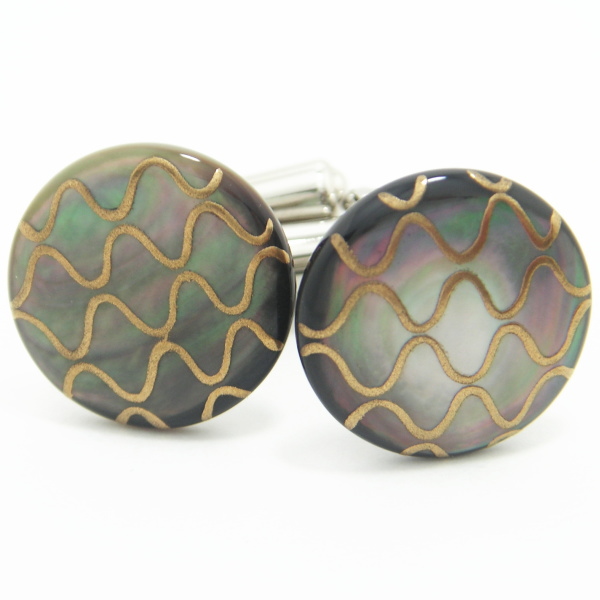 【Mt.Artigiano】網の蒔絵カフスボタンの通販は