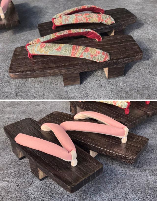 會津桐 連歯下駄 二足セット 伝統工芸品 印傳刺繍鼻緒 洒落縞 和装履き物 會津桐 連歯下駄 二足セット 伝統工芸品 印傳刺繍鼻緒 洒落