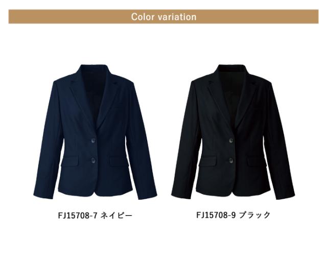 事務服 ジャケット レディース 制服 nuovo 秋冬 春 FOLK【送料無料】黒 紺 ブラック 医療事務 受付 接客 冠婚葬祭 営業 結婚式 エステ サロン セレモニー クリニック オフィス フォーマル スーツ 長袖 大きいサイズ 上着 ストレッチ おうちで洗える_3
