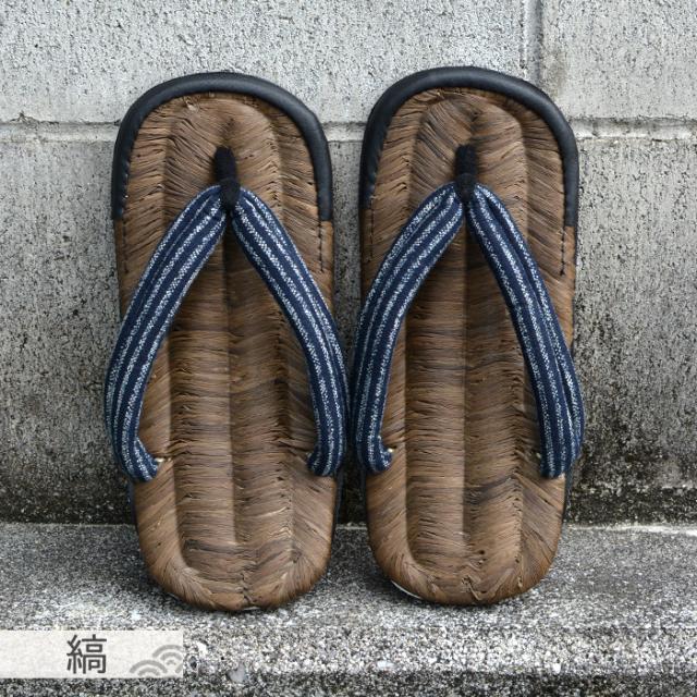 雪駄 【烏】手編雪駄 男性用L メンズ 和装 草履（Qoo10] 竹春