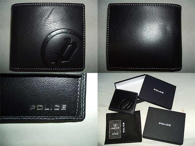 POLICE ポリス バッファローシリーズ 二つ折り財布 ブラック ブラウ