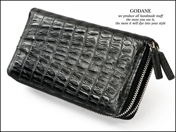 ゴダン GODANE spcw8074cp  カイマン クロコラウンド長財布