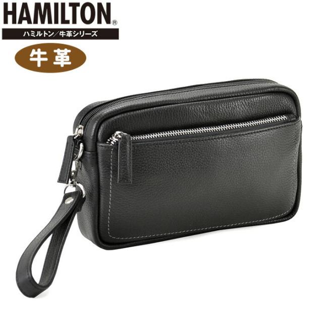 本革 セカンドバッグ メンズ セカンドポーチ 牛革 22cm 牛革 レザー HAMILTON ＃25845#25845 送料無料 ポイント10倍 hira39