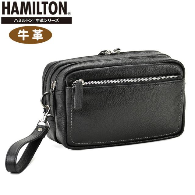 本革 セカンドバッグ メンズ ２室式 セカンドポーチ 牛革 22cm 牛革 レザー HAMILTON ＃25846#25846 送料無料 ポイント10倍 hira39