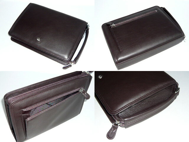 ミラショーン mila schon キップスキン セカンドバッグ 牛革)クロ