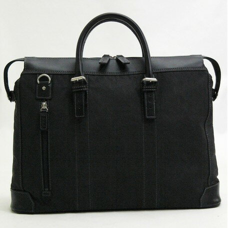 織人 縦ファスナー二本手ビジネスバッグ本革付属 5966-01 orig20