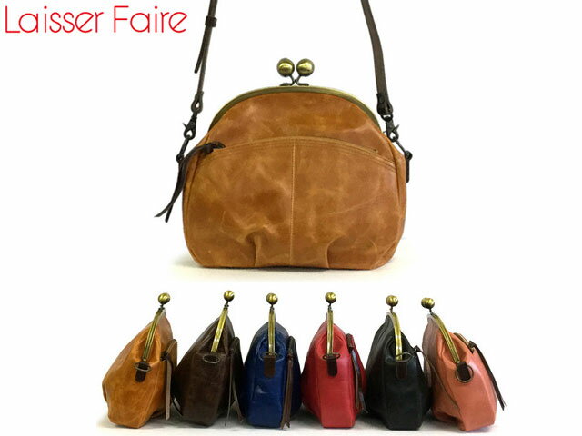 Laisser Faire レッセフェール キューズ がま口ショルダーバッグ SB0057 lily19の通販は