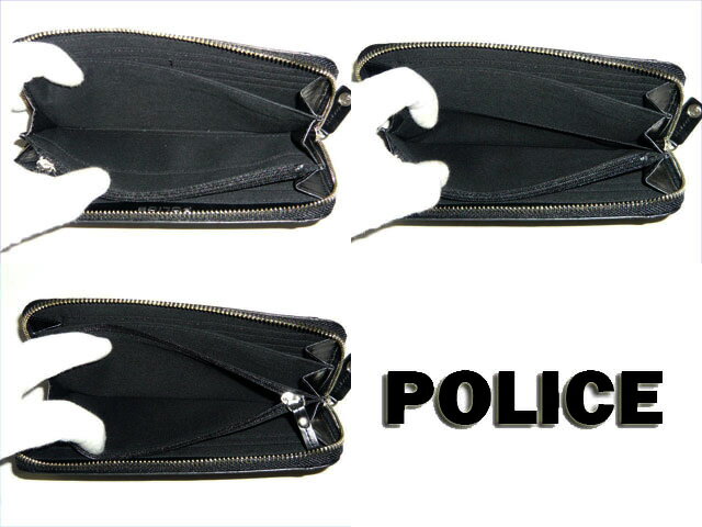 ポリス POLICE アボイド2 ラウンドファスナー長財布 財布 牛革 本革 レザー ラウンドファスナー スタッズ D管 3ルーム 0283_2