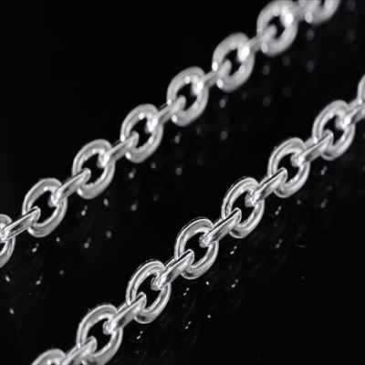 あずきチェーン シルバーチェーン ネックレスチェーン (幅3.5mm)(長さ40cm)