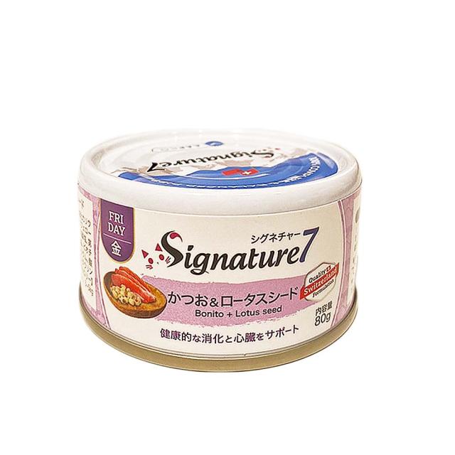 シグネチャー７　金 かつお＆ロータスシード ネコ 猫 総合栄養食 リアルミート パティ 80g×24個【1ケース】の通販は 5,553円