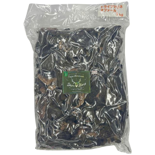 DEER BLOW トライプマリネエゾ鹿ホルモンミックス　1kg（ディアブロ　鹿肉　ジャーキー　国産犬用おやつ）