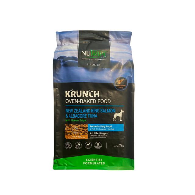 ニュートライプ　クランチ　オーブンベークド　キングサーモン＆ツナｗｉｔｈグリーントライプ　7ｋg(ドッグフード)【正規品】