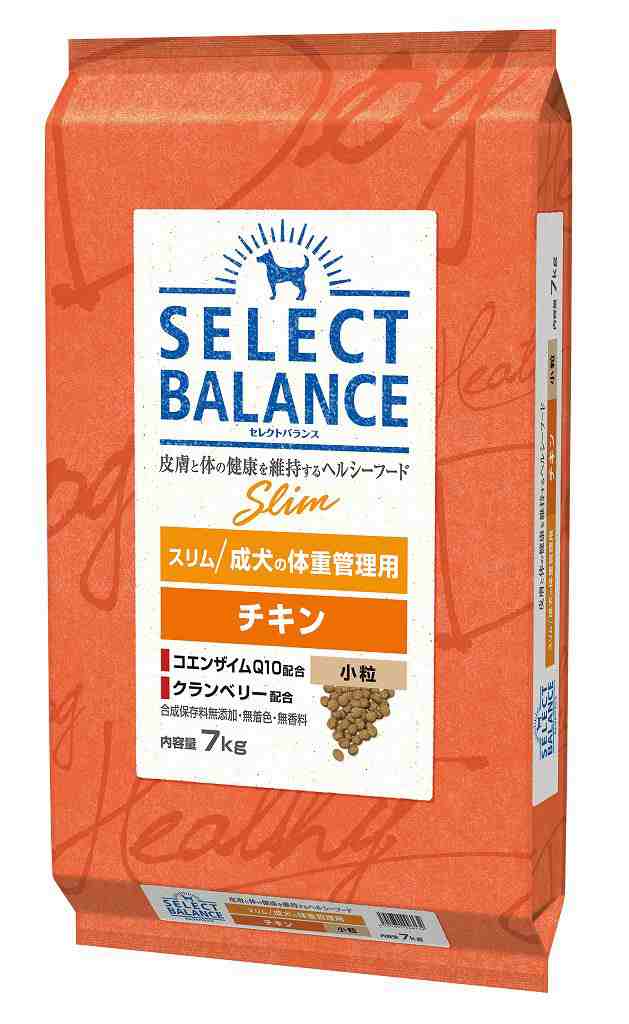 【選べるおやつのおまけ付き】セレクトバランス　スリム　チキン　小粒　成犬の体重管理用　7kg【ドッグフード】【正規品】