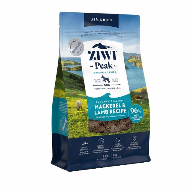【おまけ付き】ZIWI Peak（ジウィピーク） エアドライ・ドッグフード マッカロー＆ラム1kg【トッピングにおすすめ】 ジウィピーク ドッグフード エアドライドッグフード 【正規品】