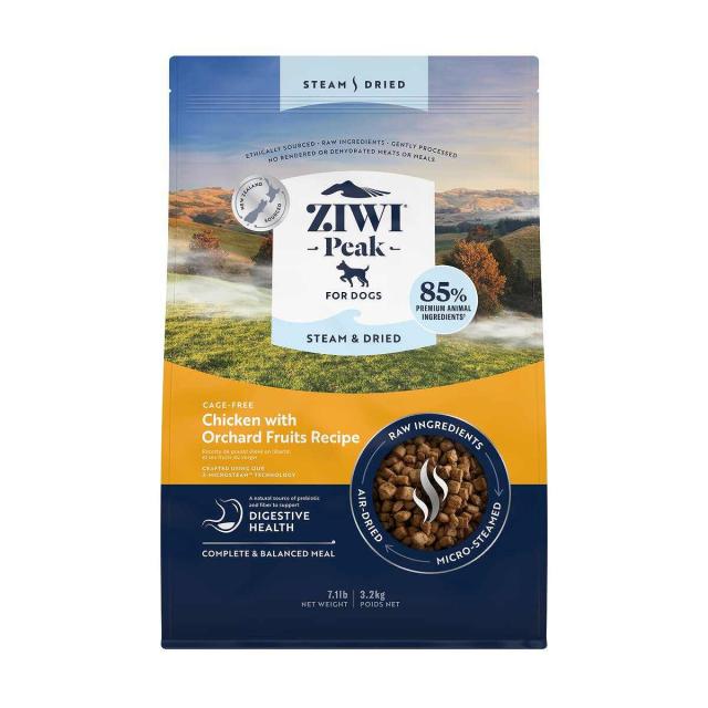 【おまけ付き】ZIWI Peak（ジウィピーク) スチーム＆ドライ・ドッグフード　チキン　3.2kg 【正規品】