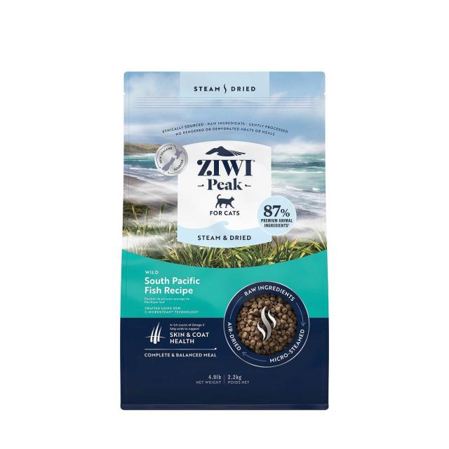 【おまけ付き】 ジウィピーク 猫  ZIWI Peak スチーム＆ドライ・キャットフード フィッシュ2.2kg【正規品】