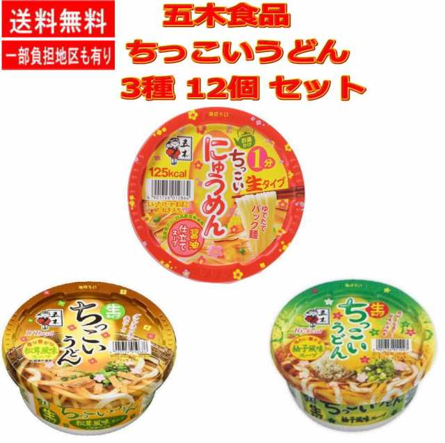 五木食品 ちっこいうどん ちっこいにゅうめん ミニ カップ麺 3種12個