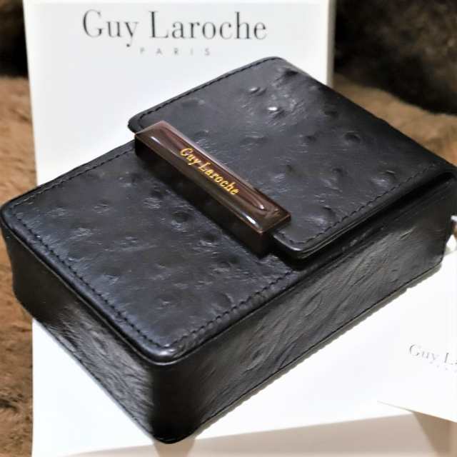 Guy Laroche】本革製 タバコケース ブラック 黒 ギラロッシュ