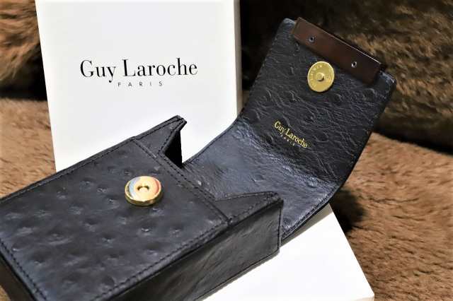 Guy Laroche】本革製 タバコケース ブラック 黒 ギラロッシュ