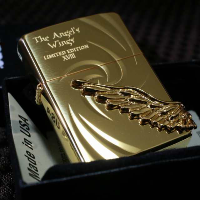 限定ZIPPO】 ジッポ エンジェルウイング 2018 ゴールド 翼 羽 金 限定