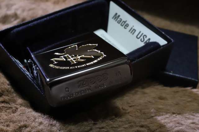 【エヴァZIPPO】エヴァンゲリオン ネルフマーク 黒 金 限定 シリアルナンバー ジッポエヴァ エヴァジッポ ネルフジッポ NERV かっこいい