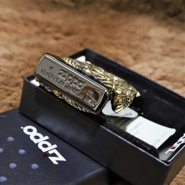 限定ZIPPO ジッポ 重厚 両面ドラゴン 黒 龍 竜 金 限定モデル 人気